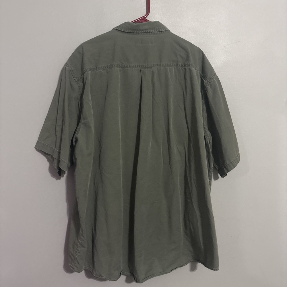 Vintage Carhartt Shirt Men's 3XL Brown Short Sleeve Button Up Pocket Cotton See - Picture 8 of 10
